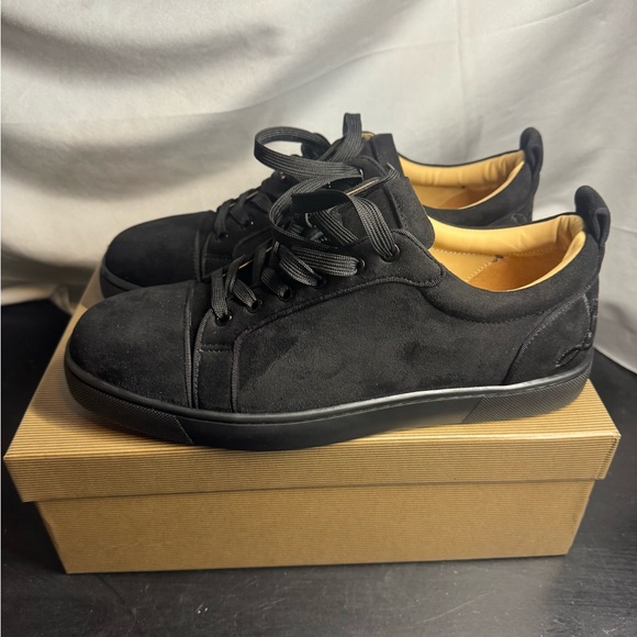 Black Suede Men's Sneakers Christian Louisboutin - Picture 3 of 5